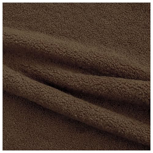 Kunstfell-Sherpa-Fleece-Stoff, Stoff for Selbermachen, Nähen, Polstern, Heimdekoration, Bastelmaterial, mehrfarbig, 50 x 160 cm(Brown) von PXAMORTEL