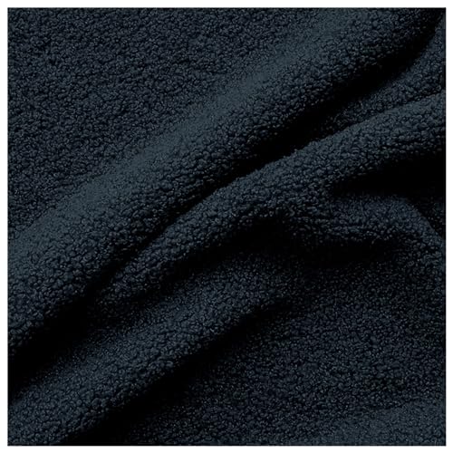 Kunstfell-Sherpa-Fleece-Stoff, Stoff for Selbermachen, Nähen, Polstern, Heimdekoration, Bastelmaterial, mehrfarbig, 50 x 160 cm(Dark Blue) von PXAMORTEL