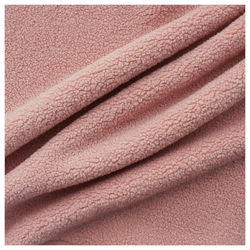 Kunstfell-Sherpa-Fleece-Stoff, Stoff for Selbermachen, Nähen, Polstern, Heimdekoration, Bastelmaterial, mehrfarbig, 50 x 160 cm(Pink 1) von PXAMORTEL