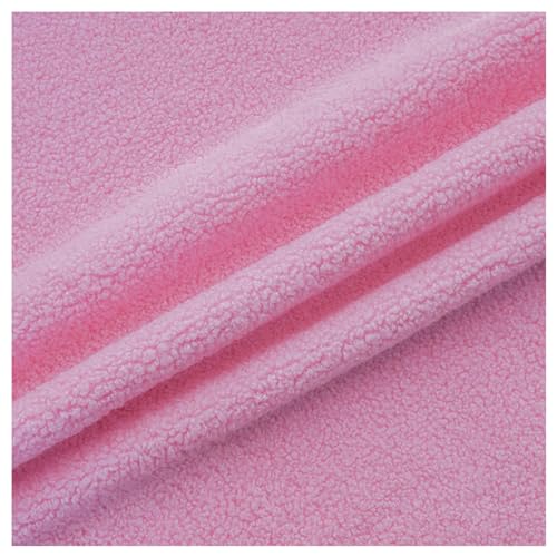 Kunstfell-Sherpa-Fleece-Stoff, Stoff for Selbermachen, Nähen, Polstern, Heimdekoration, Bastelmaterial, mehrfarbig, 50 x 160 cm(Pink 3) von PXAMORTEL