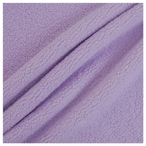 Kunstfell-Sherpa-Fleece-Stoff, Stoff for Selbermachen, Nähen, Polstern, Heimdekoration, Bastelmaterial, mehrfarbig, 50 x 160 cm(Purple) von PXAMORTEL