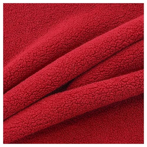 Kunstfell-Sherpa-Fleece-Stoff, Stoff for Selbermachen, Nähen, Polstern, Heimdekoration, Bastelmaterial, mehrfarbig, 50 x 160 cm(Red) von PXAMORTEL