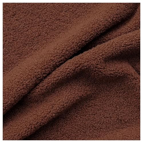 Kunstfell-Sherpa-Fleece-Stoff, Stoff for Selbermachen, Nähen, Polstern, Heimdekoration, Bastelmaterial, mehrfarbig, 50 x 160 cm(Reddish Brown) von PXAMORTEL