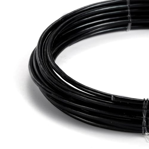 Mehrfarbiger Aluminium-Basteldraht, Runder Aluminiumdraht, vielseitig einsetzbar, lackierter Aluminium-Metalldraht zur Herstellung von DIY-Schmuck, Zubehör for die Fahrradmodellierung(Black,1.5mm x 5M Mehrfarbiger Aluminium-Basteldraht, Runder Aluminiumdraht, vielseitig einsetzbar, lackierter Aluminium-Metalldraht zur Herstellung von DIY-Schmuck, Zubehör for die Fahrradmodellierung(Black,1.5mm x 5M von PXAMORTEL