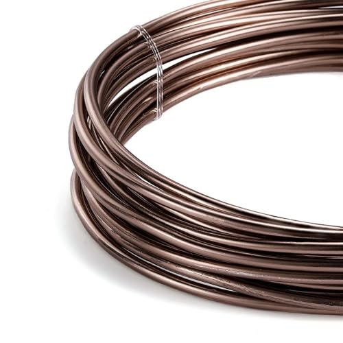 Mehrfarbiger Aluminium-Basteldraht, Runder Aluminiumdraht, vielseitig einsetzbar, lackierter Aluminium-Metalldraht zur Herstellung von DIY-Schmuck, Zubehör for die Fahrradmodellierung(Brown,1.5mm x 5M Mehrfarbiger Aluminium-Basteldraht, Runder Aluminiumdraht, vielseitig einsetzbar, lackierter Aluminium-Metalldraht zur Herstellung von DIY-Schmuck, Zubehör for die Fahrradmodellierung(Brown,1.5mm x 5M von PXAMORTEL