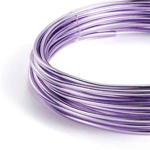 Mehrfarbiger Aluminium-Basteldraht, Runder Aluminiumdraht, vielseitig einsetzbar, lackierter Aluminium-Metalldraht zur Herstellung von DIY-Schmuck, Zubehör for die Fahrradmodellierung(Purple,1.2mm x 1 Mehrfarbiger Aluminium-Basteldraht, Runder Aluminiumdraht, vielseitig einsetzbar, lackierter Aluminium-Metalldraht zur Herstellung von DIY-Schmuck, Zubehör for die Fahrradmodellierung(Purple,1.2mm x 1 von PXAMORTEL