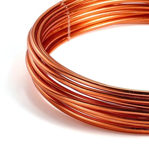 Mehrfarbiger Aluminium-Basteldraht, Runder Aluminiumdraht, vielseitig einsetzbar, lackierter Aluminium-Metalldraht zur Herstellung von DIY-Schmuck, Zubehör for die Fahrradmodellierung(Rose Gold,2.0mm Mehrfarbiger Aluminium-Basteldraht, Runder Aluminiumdraht, vielseitig einsetzbar, lackierter Aluminium-Metalldraht zur Herstellung von DIY-Schmuck, Zubehör for die Fahrradmodellierung(Rose Gold,2.0mm von PXAMORTEL