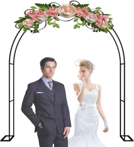 Metall-Hochzeitsbogen, Groß for 1,4m–3,5m – Stabiles Rosenbogen-Pergola-Spalier(Green,W2.4M*H2.2M) von PXAMORTEL