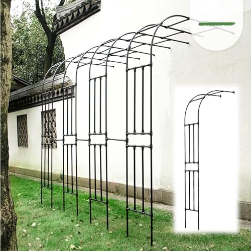 Metall-Hochzeitsbogen, Outdoor Garten Wand Spalier Torbogen Klettern Rosen Reben Unterstützung Rack(White,60 * 240Cm/2.0 * 7.9Ft) von PXAMORTEL