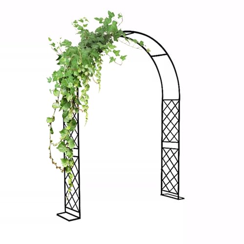Metall-Hochzeitsbogen, Rosenbogenlaube for Kletterpflanzen, Pflanzenstütze for den Außenbereich, Hochzeitsbögen(W: 260CM) von PXAMORTEL