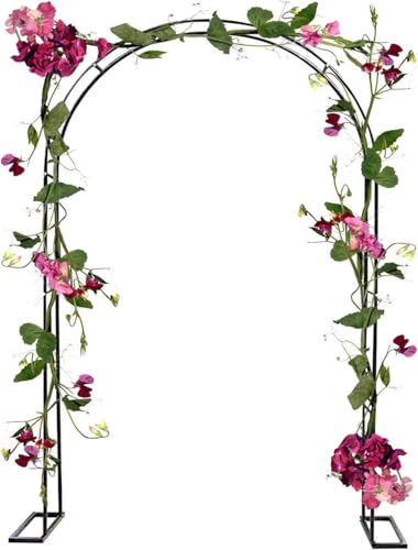 Metall-Hochzeitsbogen, Stabiles Eisengitter for Rosen - Torbogen-Pergola(Green,W3.5M*H2.2M) von PXAMORTEL