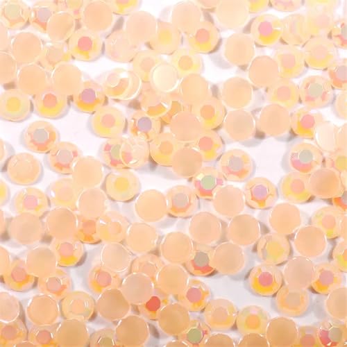 PXAMORTEL Flat Back Strasssteine Diamante, Runder, Flacher Boden, AB-Gelee-Bohrer, DIY-Handy, Schönheit, Schmuck, Dekoration, Zubehör, Diamantkunst(Orange,3.0mm 20000 pcs) von PXAMORTEL