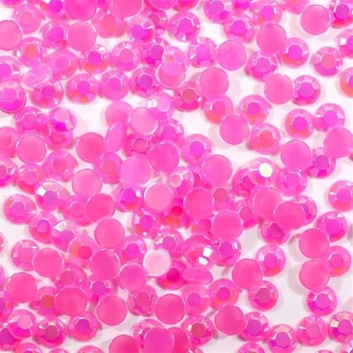 PXAMORTEL Flat Back Strasssteine Diamante, Runder, Flacher Boden, AB-Gelee-Bohrer, DIY-Handy, Schönheit, Schmuck, Dekoration, Zubehör, Diamantkunst(Rose Red,6mm 10000 pcs) von PXAMORTEL