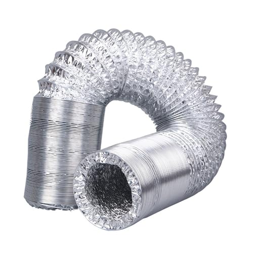 PXAMORTEL Flexibler Aluminiumschlauch, Flexible Aluminium-Rohrleitungen, mehrere Größen, 2 m, 3 m, 4 m, 5 m Länge mit 2 Klemmen(2m,170mm) von PXAMORTEL
