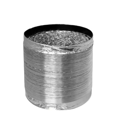 PXAMORTEL Flexibler Aluminiumschlauch, Flexibler Aluminium-Luftkanalschlauch, mehrere Durchmesser 80 mm bis 300 mm, mit 2er-Packung Klemmen, Länge 2 3 4 5 Meter(2m,100mm) von PXAMORTEL