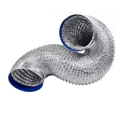 PXAMORTEL Flexibler Aluminiumschlauch, Flexibler Aluminium-Luftkanalschlauch mit Klemmen, 1 Stück, mehrere Größen, mehrere Längen, for Dunstabzugshauben in Küche und Bad(3.0m,200mm) von PXAMORTEL