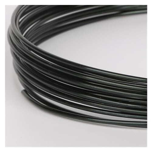 PXAMORTEL Mehrfarbiger Aluminium-Basteldraht, 1/1,5/2/2,5/5 mm, weich, schwarz, Perlendraht for Armbänder, Halsketten, Schmuckherstellung, DIY-Schmuckhandwerk, Zubehör(1.5mm 5meter) von PXAMORTEL
