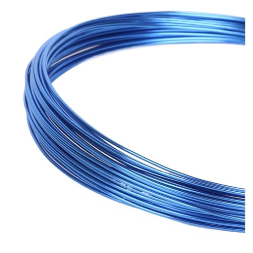 PXAMORTEL Mehrfarbiger Aluminium-Basteldraht, 10 m Aluminiumdraht, weicher DIY-Schmuckhandwerk, vielseitiger lackierter Aluminium-Metalldraht for die Fahrradmodellierung(Blue) von PXAMORTEL