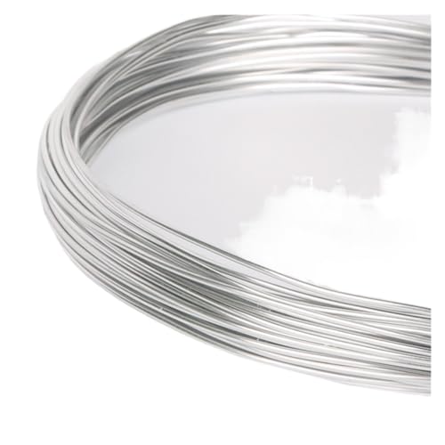PXAMORTEL Mehrfarbiger Aluminium-Basteldraht, 10 m Aluminiumdraht, weicher DIY-Schmuckhandwerk, vielseitiger lackierter Aluminium-Metalldraht for die Fahrradmodellierung(Silver) von PXAMORTEL