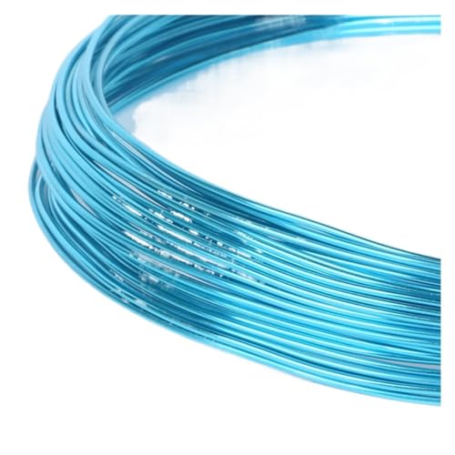 PXAMORTEL Mehrfarbiger Aluminium-Basteldraht, 10 m Aluminiumdraht, weicher DIY-Schmuckhandwerk, vielseitiger lackierter Aluminium-Metalldraht for die Fahrradmodellierung(Turquoise) von PXAMORTEL