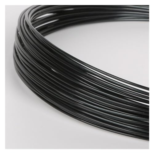 PXAMORTEL Mehrfarbiger Aluminium-Basteldraht, 3–10 Meter runder Aluminiumdraht, 1–2,5 mm, vielseitig einsetzbar, lackierter Aluminium-Metalldraht.(Black,2.5mm 3.0Meters) von PXAMORTEL