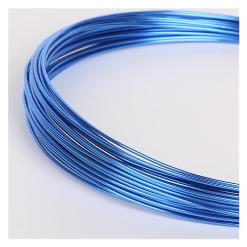 PXAMORTEL Mehrfarbiger Aluminium-Basteldraht, 3–10 Meter runder Aluminiumdraht, 1–2,5 mm, vielseitig einsetzbar, lackierter Aluminium-Metalldraht.(Blue,2.5mm 3.0Meters) von PXAMORTEL