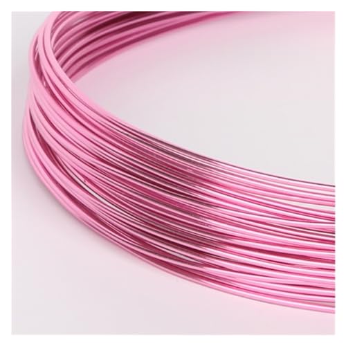 PXAMORTEL Mehrfarbiger Aluminium-Basteldraht, 3–10 Meter runder Aluminiumdraht, 1–2,5 mm, vielseitig einsetzbar, lackierter Aluminium-Metalldraht.(Fuchsia,2.5mm 3.0Meters) von PXAMORTEL
