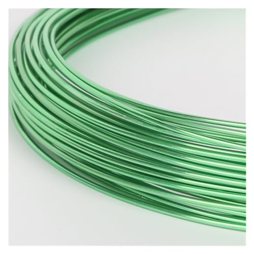 PXAMORTEL Mehrfarbiger Aluminium-Basteldraht, 3–10 Meter runder Aluminiumdraht, 1–2,5 mm, vielseitig einsetzbar, lackierter Aluminium-Metalldraht.(Light Green,2.5mm 3.0Meters) von PXAMORTEL