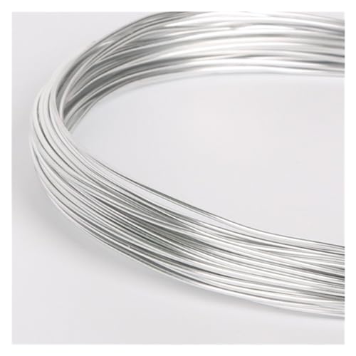 PXAMORTEL Mehrfarbiger Aluminium-Basteldraht, 3–10 Meter runder Aluminiumdraht, 1–2,5 mm, vielseitig einsetzbar, lackierter Aluminium-Metalldraht.(Silver,2.5mm 3.0Meters) von PXAMORTEL