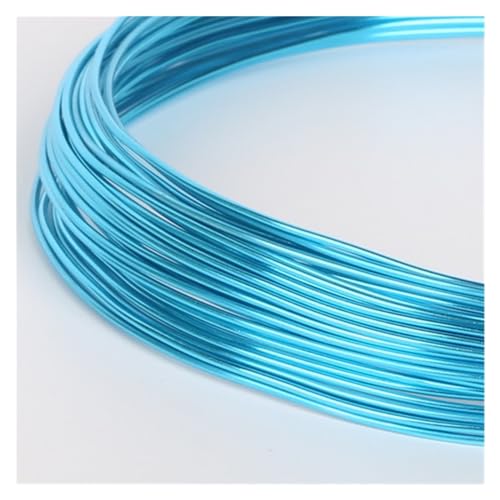 PXAMORTEL Mehrfarbiger Aluminium-Basteldraht, 3–10 Meter runder Aluminiumdraht, 1–2,5 mm, vielseitig einsetzbar, lackierter Aluminium-Metalldraht.(Turquoise,2.5mm 3.0Meters) von PXAMORTEL