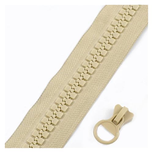 PXAMORTEL Metallische Nylon-Reißverschlüsse, 20# große Harz-Reißverschlüsse Sliders Multicolor 1/2/3-Meter Outdoor Zelt Gepäck Rucksack Reparatur Kit(Brown,2Meters) von PXAMORTEL