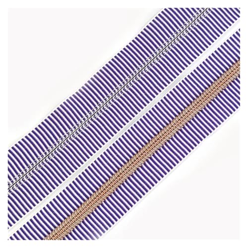 PXAMORTEL Metallische Nylon-Reißverschlüsse, 5# Kunststoff-Nylon-Reißverschlüsse for Nähen von DIY-Kleidungszubehör, Mehrfarbig, 1m – 3m(Purple Brown,2M) von PXAMORTEL