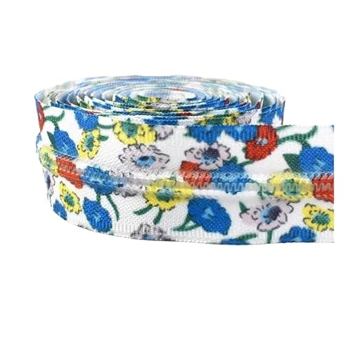 PXAMORTEL Metallische Nylon-Reißverschlüsse, 5# Nylon-Reißverschluss Meterware for Nähen von Taschen, Jacken, Kleidungsstücken, Mehrfarbig, 1M-10M(Green,5M) von PXAMORTEL