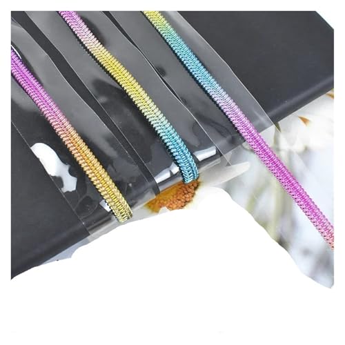PXAMORTEL Metallische Nylon-Reißverschlüsse, 5# Nylon Reißverschlussband Multicolor 2m/5m/10m for Regenmantel Kleidung Dekor Reparatur Zubehör(Purple,5M) von PXAMORTEL