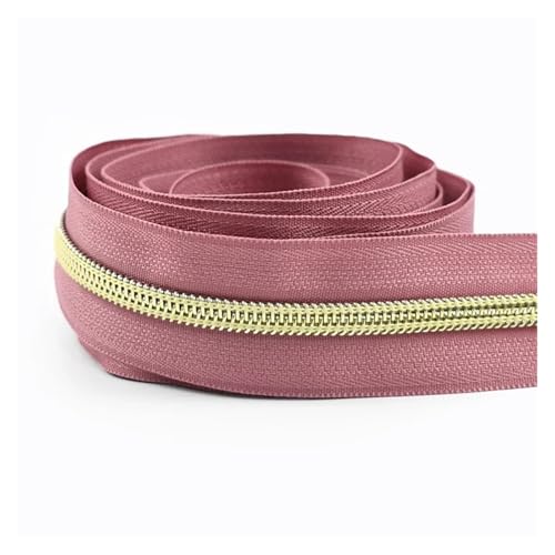 PXAMORTEL Metallische Nylon-Reißverschlüsse, 5# Nylon-Spulenreißverschlussbänder, mehrere Größen, Mehrfarbig, for DIY-Näharbeiten, Taschen, Kleidungsstücke, Reparaturen(Brown,3M) von PXAMORTEL