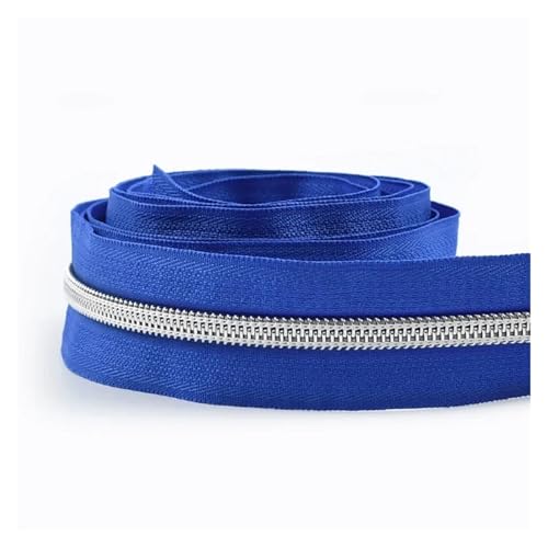 PXAMORTEL Metallische Nylon-Reißverschlüsse, 5# Nylon-Spulenreißverschlussbänder, mehrere Größen, Mehrfarbig, for DIY-Näharbeiten, Taschen, Kleidungsstücke, Reparaturen(Dark Blue,8M) von PXAMORTEL
