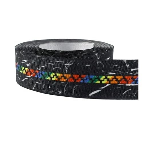 PXAMORTEL Metallische Nylon-Reißverschlüsse, Nylon-Reißverschlussband, 5# Spulenreißverschlüsse, 3M-Reißverschluss-Reparaturset, DIY-Zubehör, Mehrfarbig(Yellow Blue) von PXAMORTEL