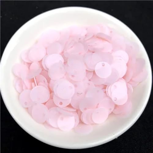 PXAMORTEL Pailletten für Crafting Sewing, 1 Packung 6 mm 8 mm 10 mm Flache, runde, Matte Pailletten for Damenbekleidungszubehör(Matte Light Pink,6mm 400pcs) von PXAMORTEL