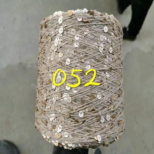 Sequin Sparkle Strickgarn, 250 g Garn aus 99% Baumwolle mit 6 mm und 3 mm Pailletten for Handstricken und Häkeln, mehrfarbig(250g 052) von PXAMORTEL