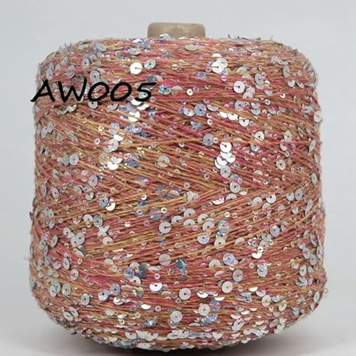 Sequin Sparkle Strickgarn, 50 g Glitzer-Pailletten-Mischgarn, for Stricken, Häkeln, DIY, mehrfarbig(AW005) von PXAMORTEL