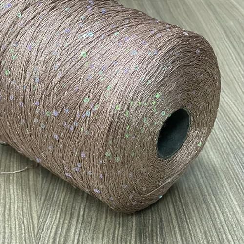 Sequin Sparkle Strickgarn, 500 g Eisseide Paillettengarn, mehrfarbig, for Stricken, Häkeln, Weben, Nähgarn(2) von PXAMORTEL