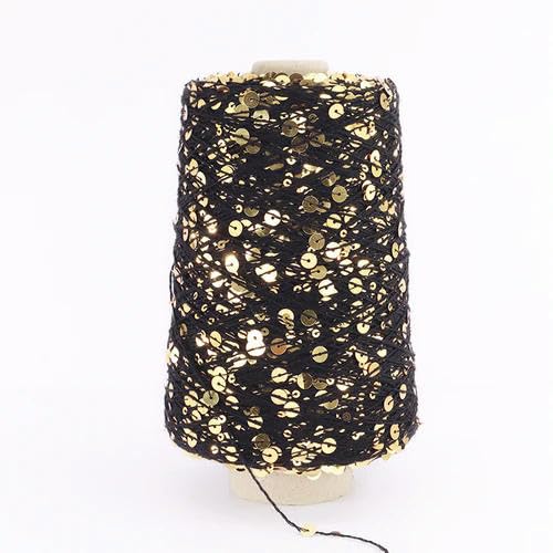 Sequin Sparkle Strickgarn, 500 g mehrfarbiges Baumwollgarn mit Glitzer-Pailletten for Stricken und Häkeln(DLP10) von PXAMORTEL