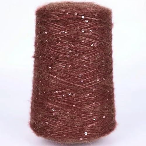 Sequin Sparkle Strickgarn, 500 g mehrfarbiges Paillettengarn aus Mohairmischung for Stricken und Häkeln(228) von PXAMORTEL
