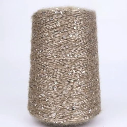 Sequin Sparkle Strickgarn, 500 g mehrfarbiges Paillettengarn aus Mohairmischung for Stricken und Häkeln(244) von PXAMORTEL
