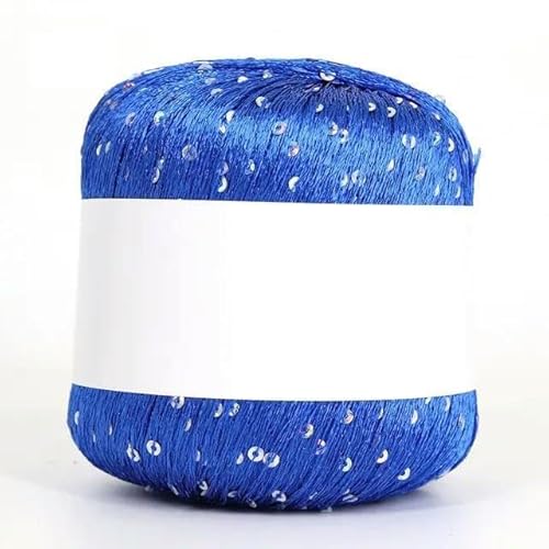 Sequin Sparkle Strickgarn, 50g Polyester Pailletten Glitter Stricken Und Häkeln Garn 265m Multicolor(96) von PXAMORTEL