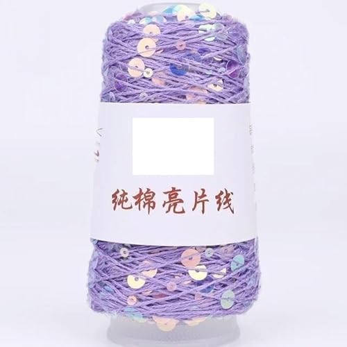Sequin Sparkle Strickgarn, Baumwoll-Paillettengarn, 50 g, 140 m, 6 mm + 3 mm, mehrfarbig(36) von PXAMORTEL