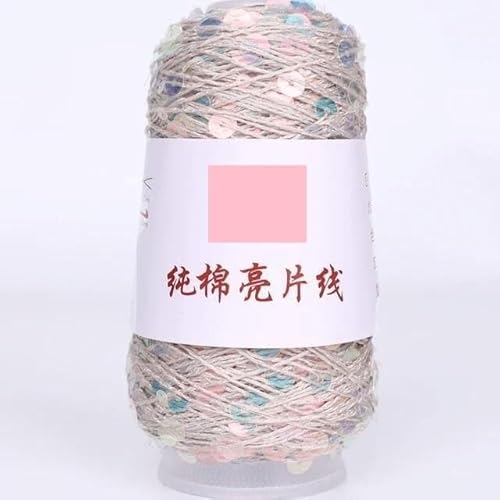 Sequin Sparkle Strickgarn, Baumwoll-Paillettengarn, 50 g, 140 m, 6 mm + 3 mm, mehrfarbig(42) von PXAMORTEL