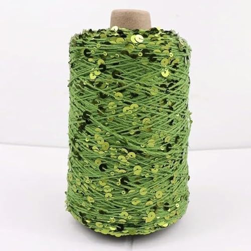 Sequin Sparkle Strickgarn, Baumwoll-Paillettengarn, 500 g, 1500 m, 6 mm + 3 mm, mehrfarbig for Stricken(70) von PXAMORTEL