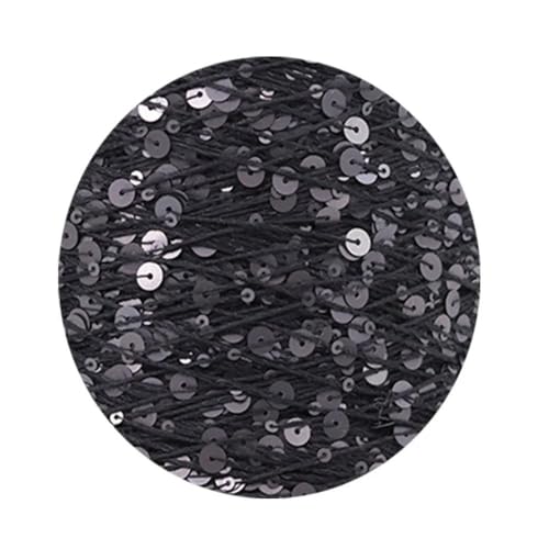 Sequin Sparkle Strickgarn, Baumwoll-Strickgarn, 50 g, 140 m, mehrfarbige Pailletten, 3 mm, 6 mm, for Handstricken, DIY(Aj008) von PXAMORTEL