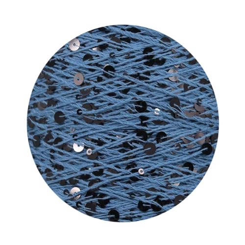 Sequin Sparkle Strickgarn, Baumwoll-Strickgarn, 50 g, 140 m, mehrfarbige Pailletten, 3 mm, 6 mm, for Handstricken, DIY(Aj046) von PXAMORTEL